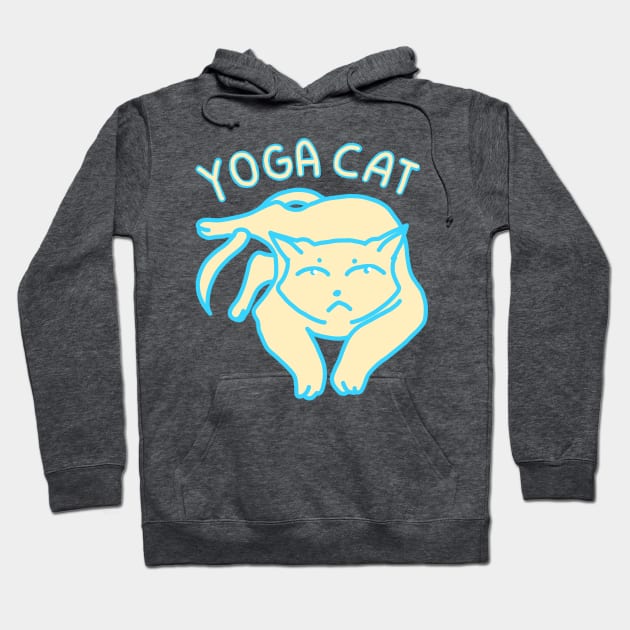 Yoga Cat 04 Hoodie by Peanutbutter Jackdaw